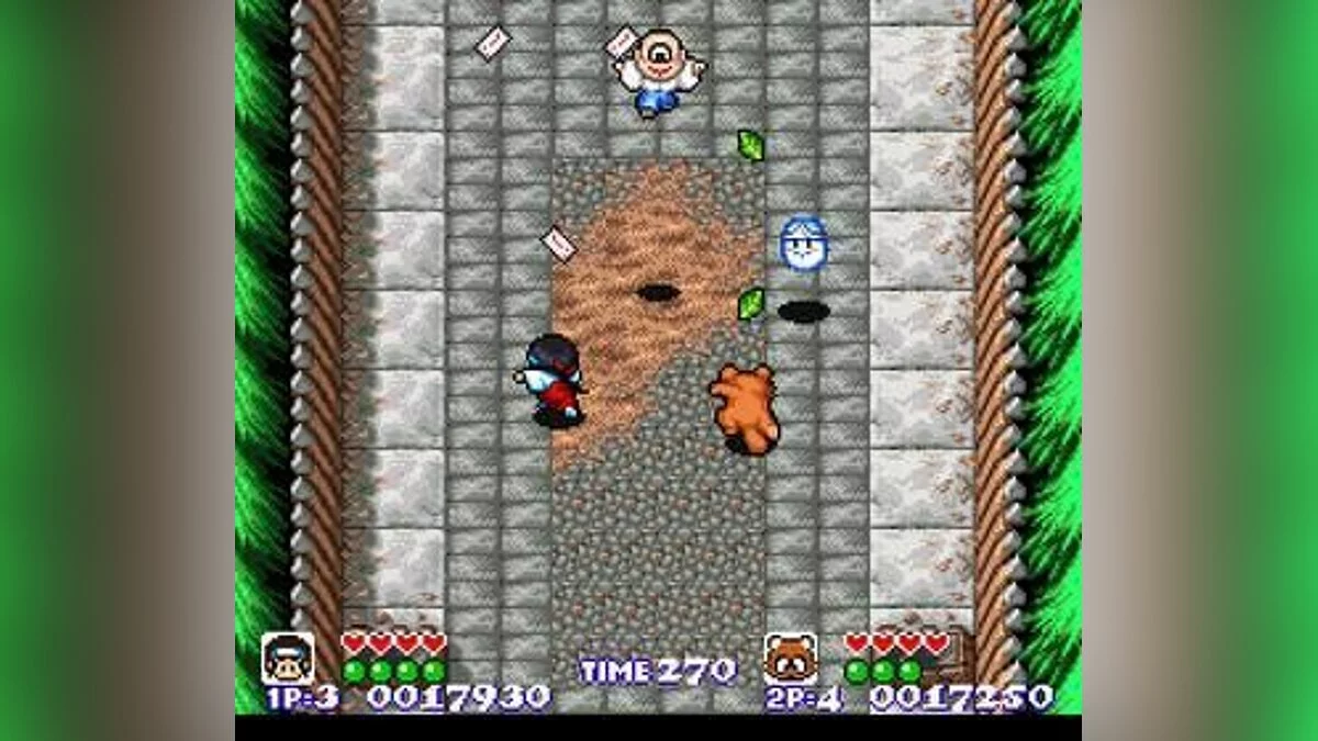 Скриншот из игры Pocky & Rocky - 1