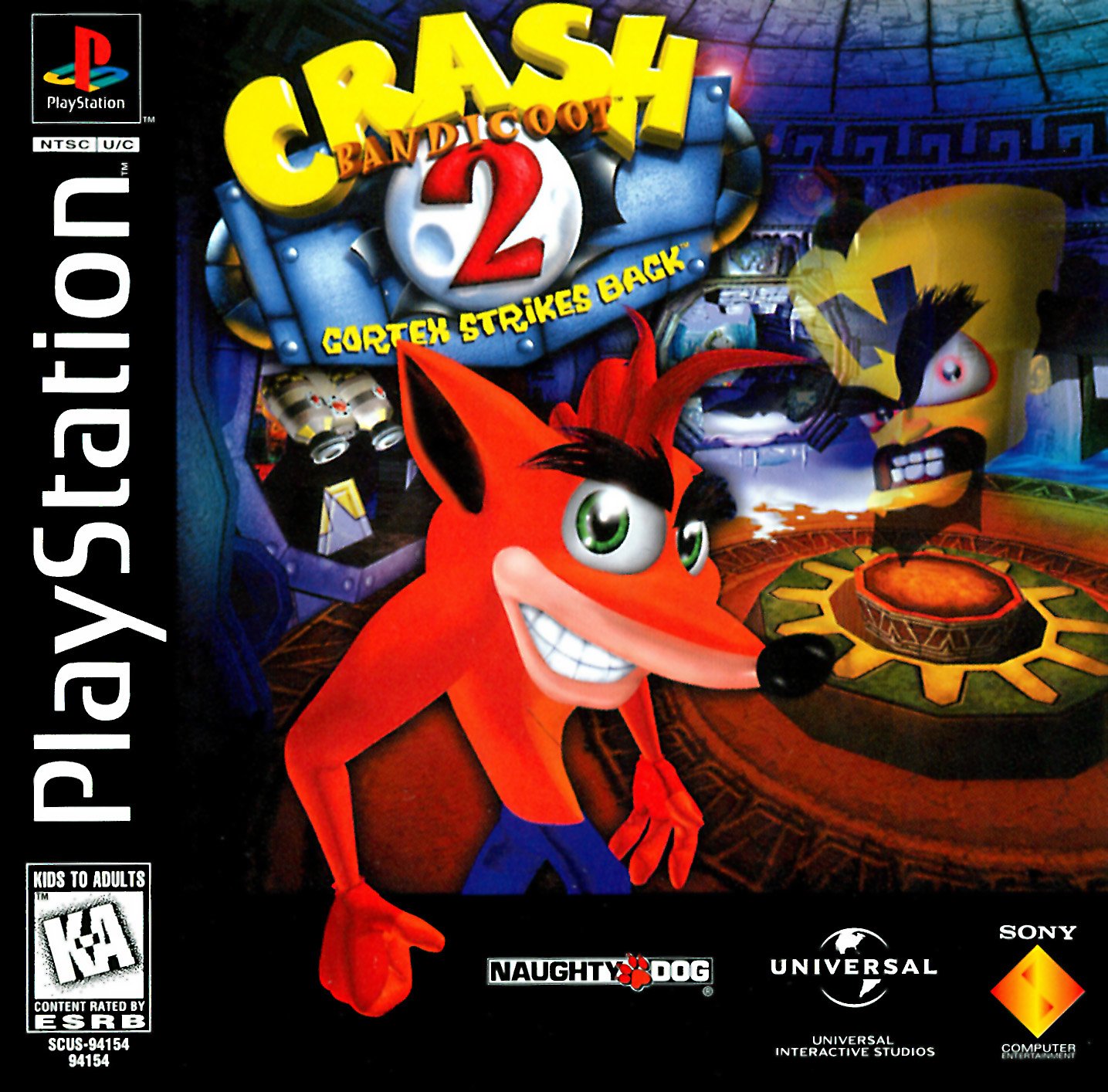 Обложка игры Crash Bandicoot 2: Cortex Strikes Back