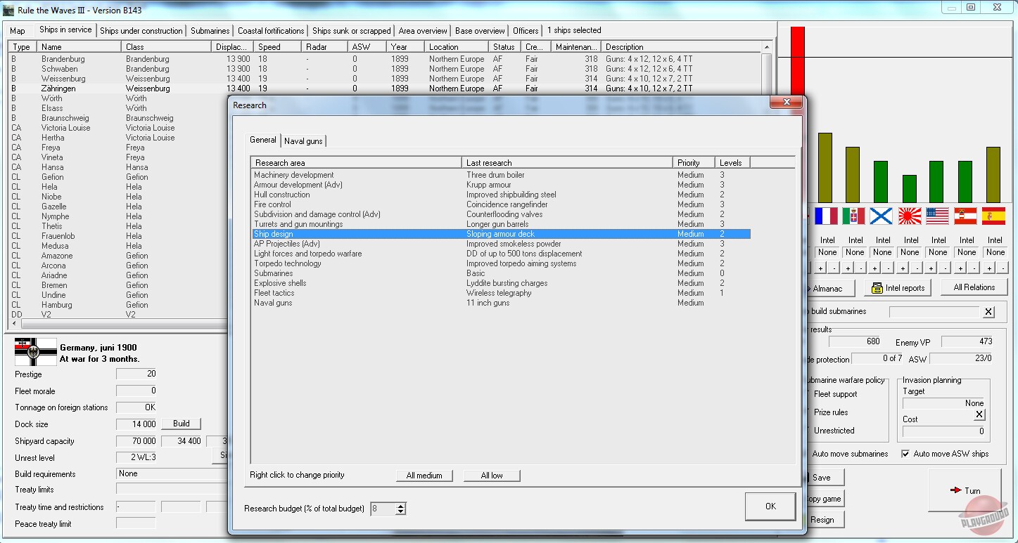 Скриншот из игры Rule the Waves 3 - 14