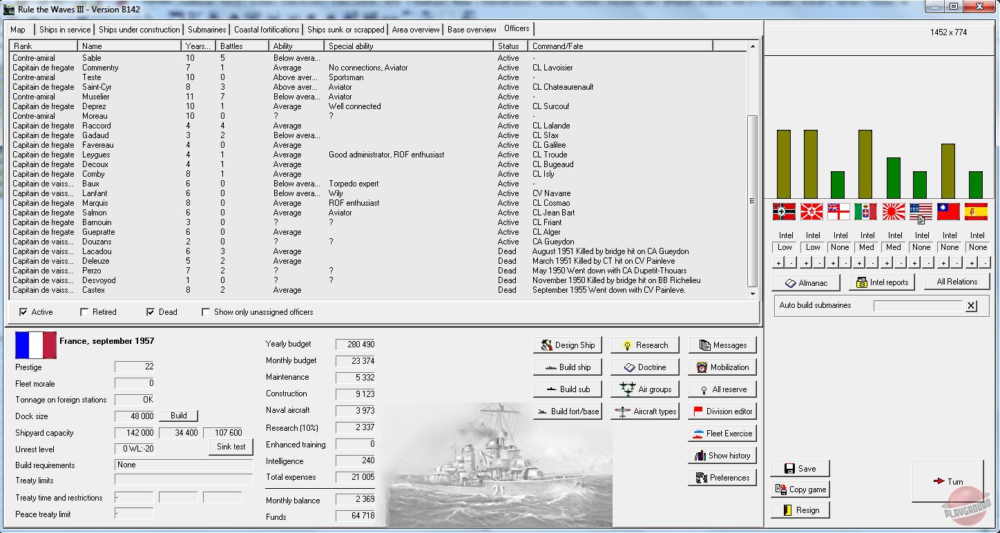 Скриншот из игры Rule the Waves 3 - 12