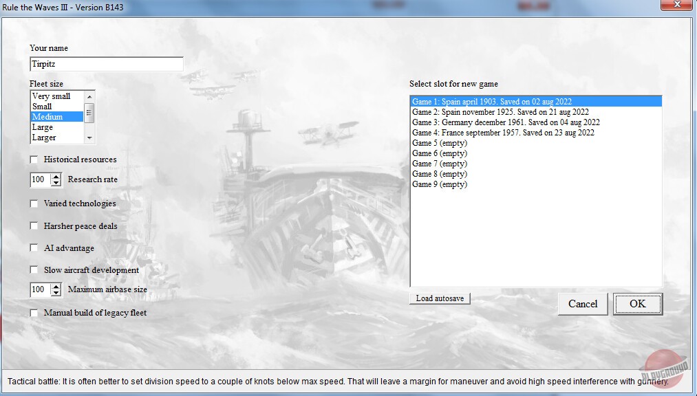 Скриншот из игры Rule the Waves 3 - 17