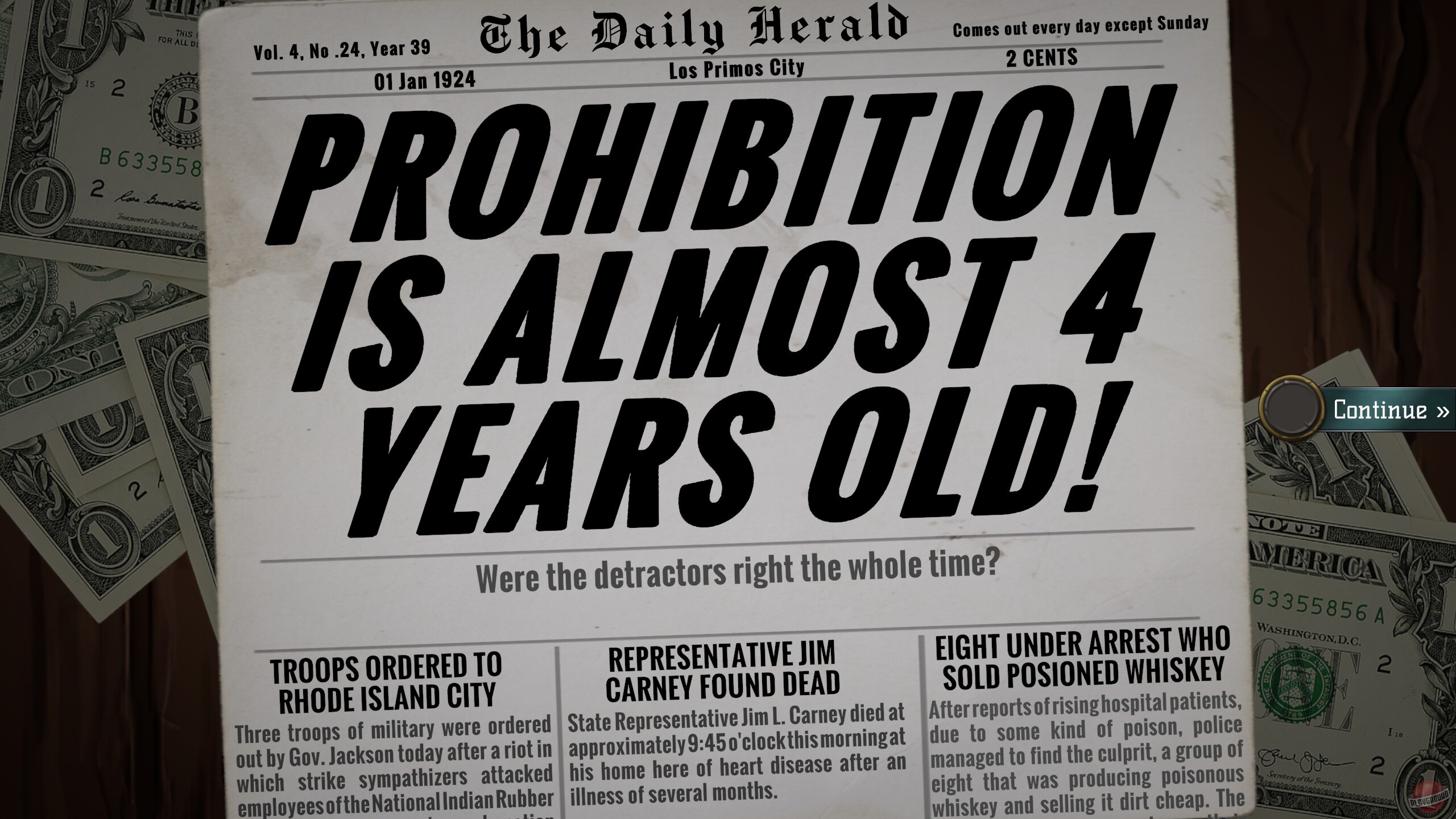 Скриншот из игры Dough: A Crime Strategy RPG - 5