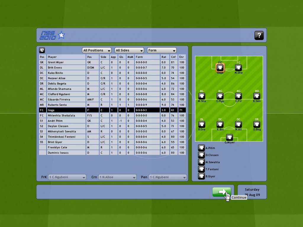 Скриншот из игры New Star Soccer 2010 - 17