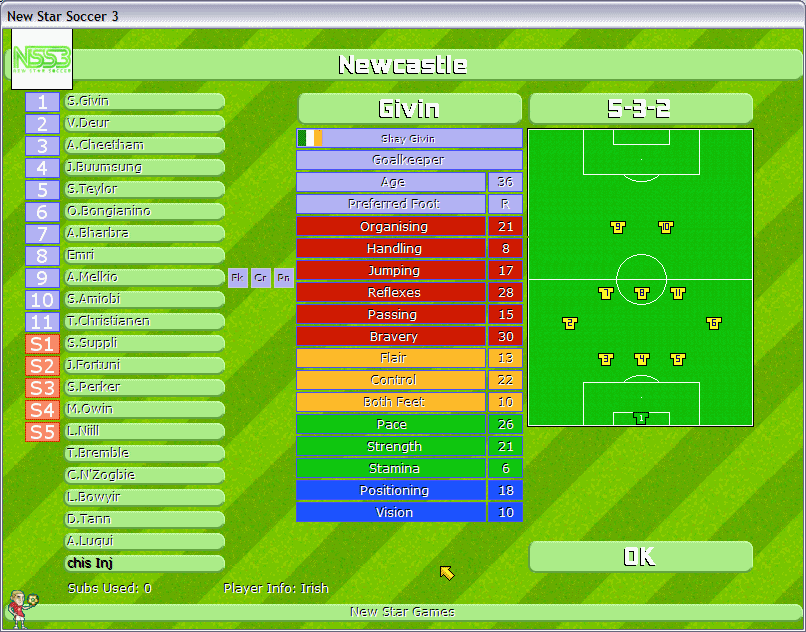 Скриншот из игры New Star Soccer 3 - 9
