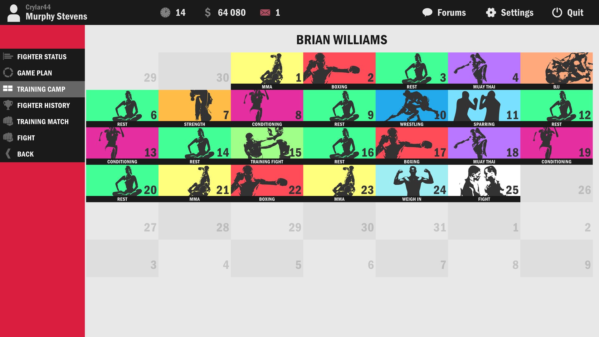 Скриншот из игры Ultimate Fight Manager 2016 - 5