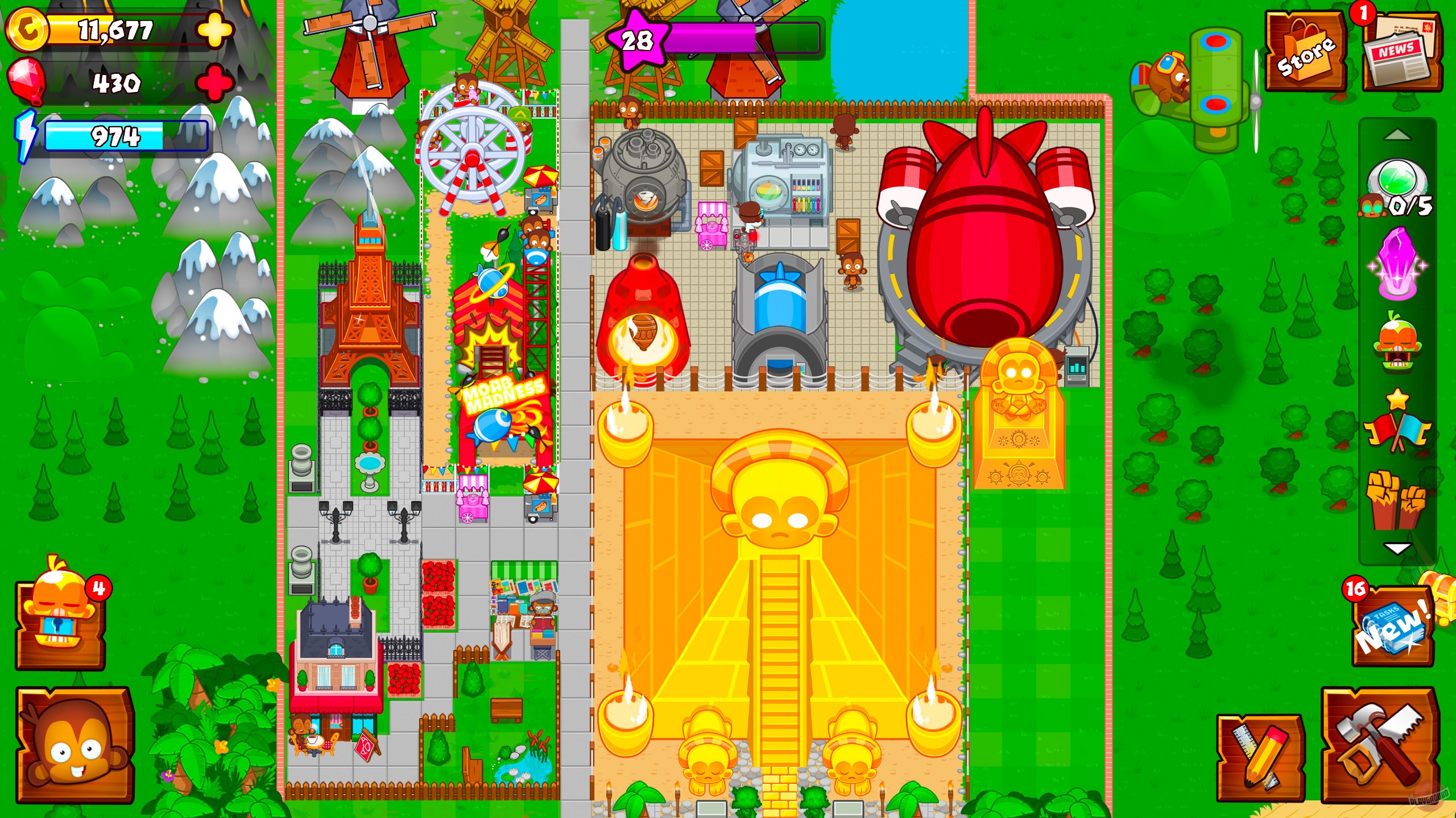 Скриншот из игры Bloons Monkey City - 10