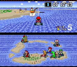 Скриншот из игры Super Mario Kart - 2