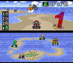 Скриншот из игры Super Mario Kart - 13
