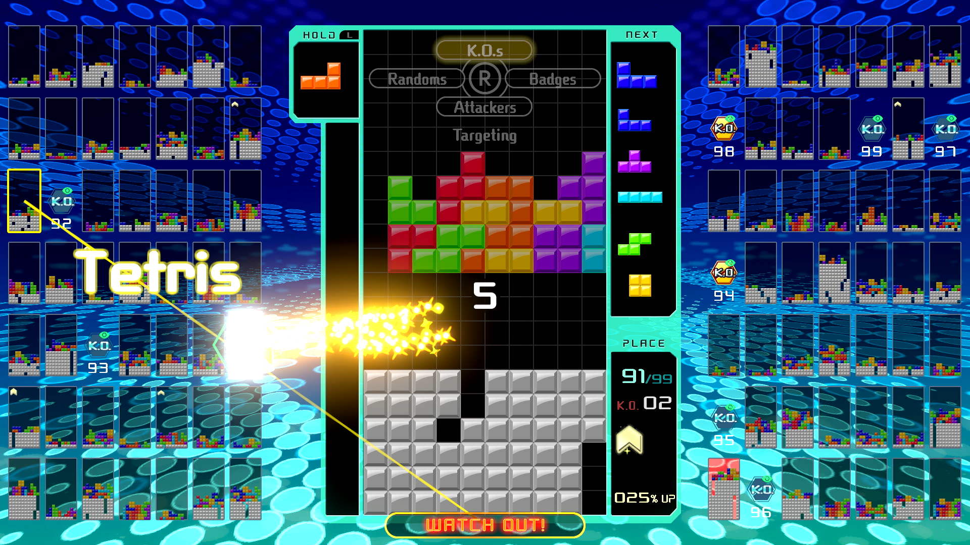 Скриншот из игры Tetris 99 - 7