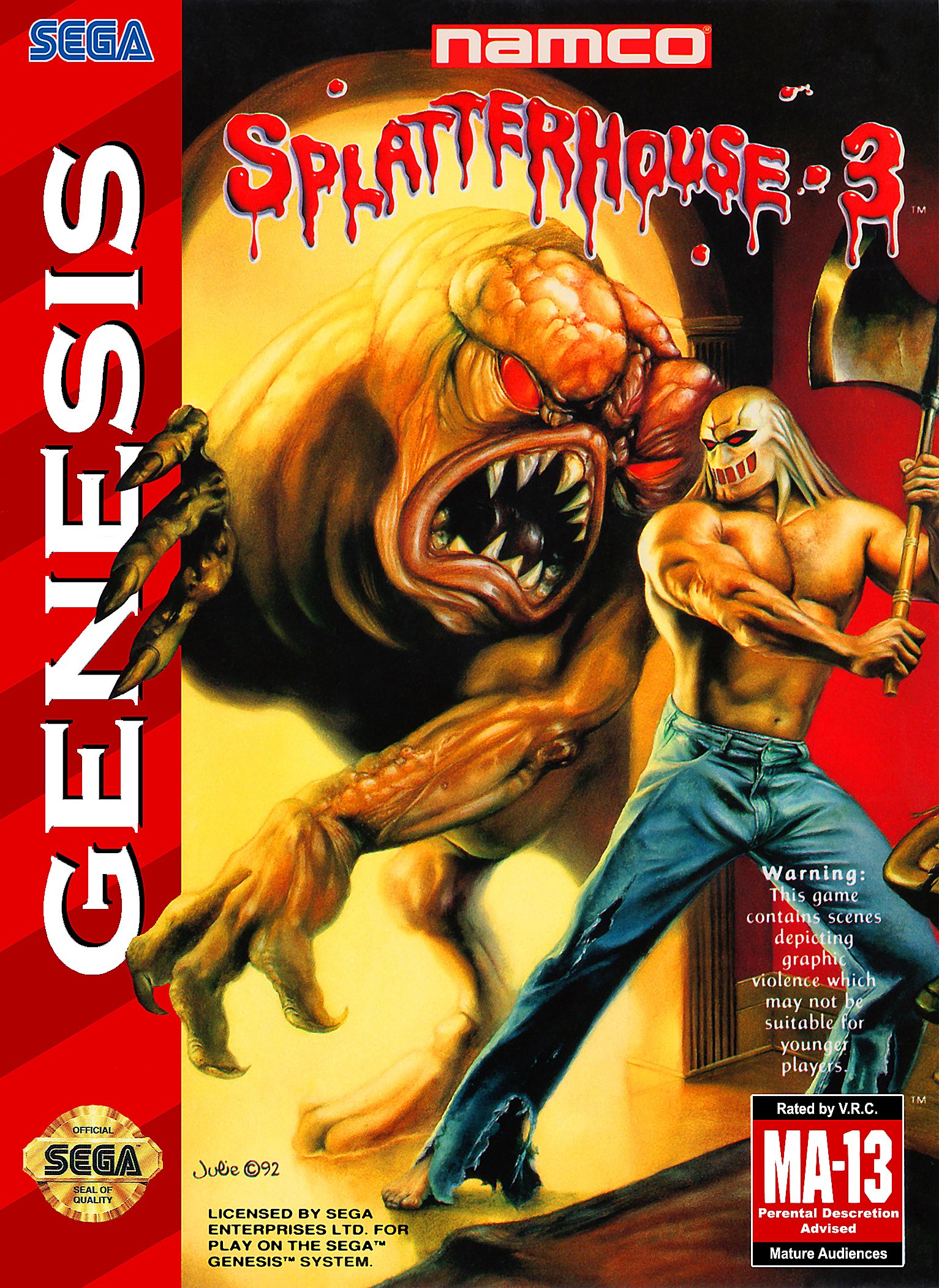 Обложка игры Splatterhouse 3