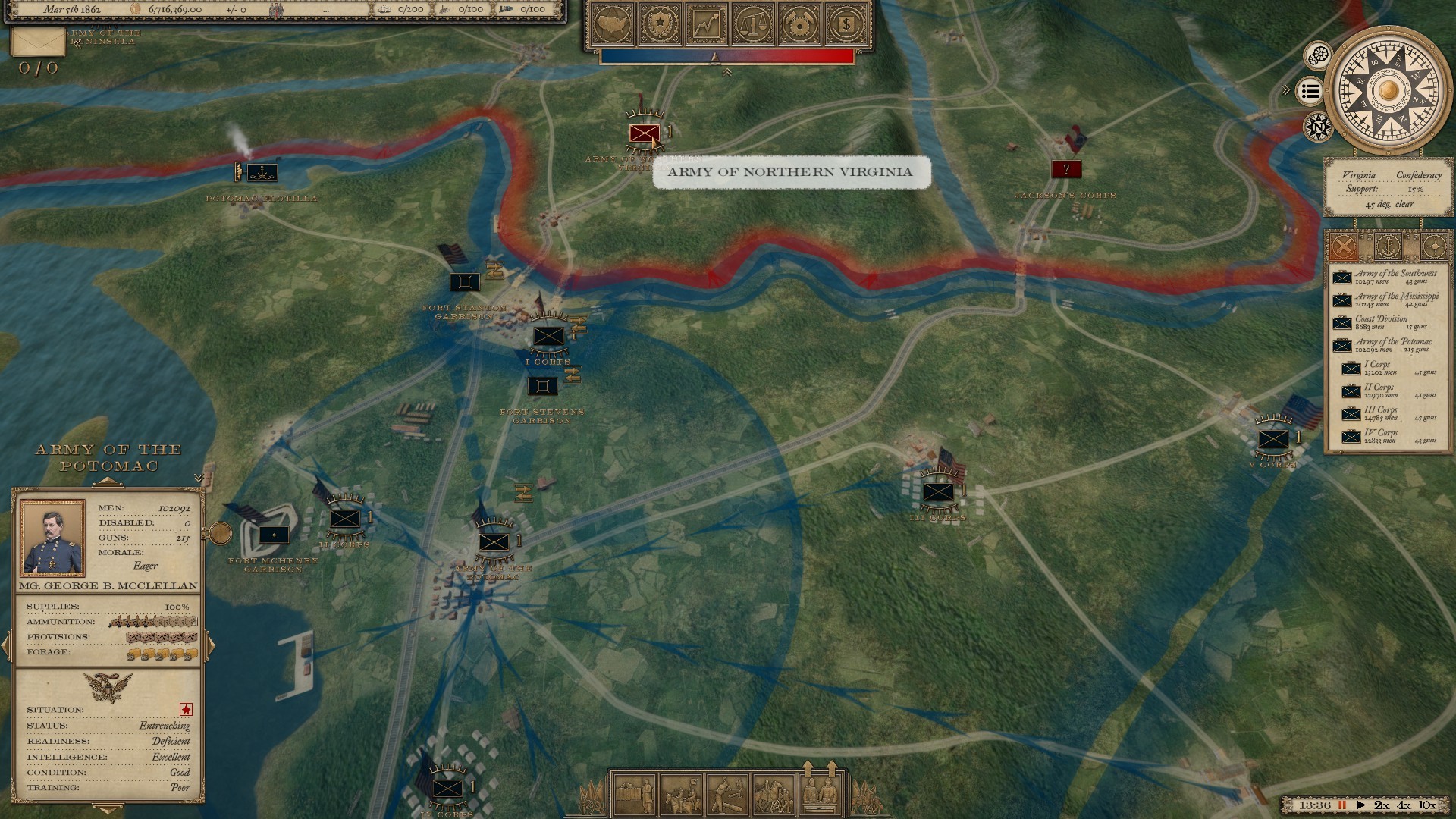 Скриншот из игры Grand Tactician: The Civil War (1861-1865) - 14