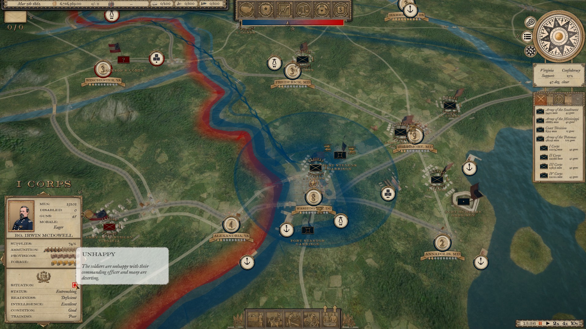 Скриншот из игры Grand Tactician: The Civil War (1861-1865) - 3