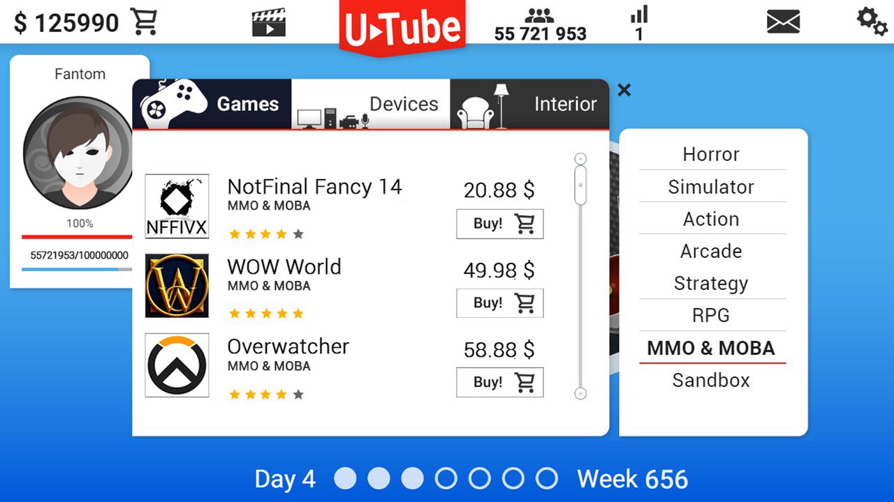 Скриншот из игры Video blogger Story - 2