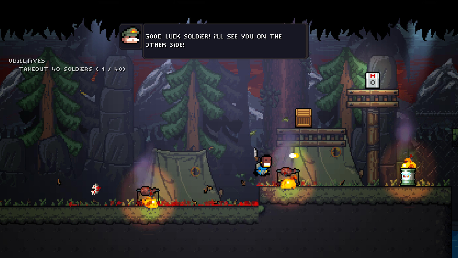 Скриншот из игры Gunslugs: Rogue Tactics - 2