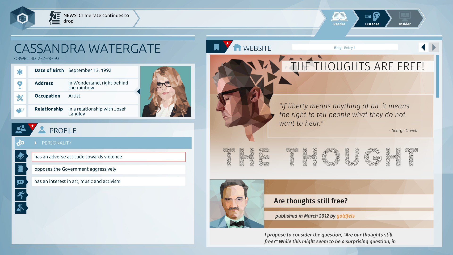 Скриншот из игры Orwell: Keeping an Eye On You - 30