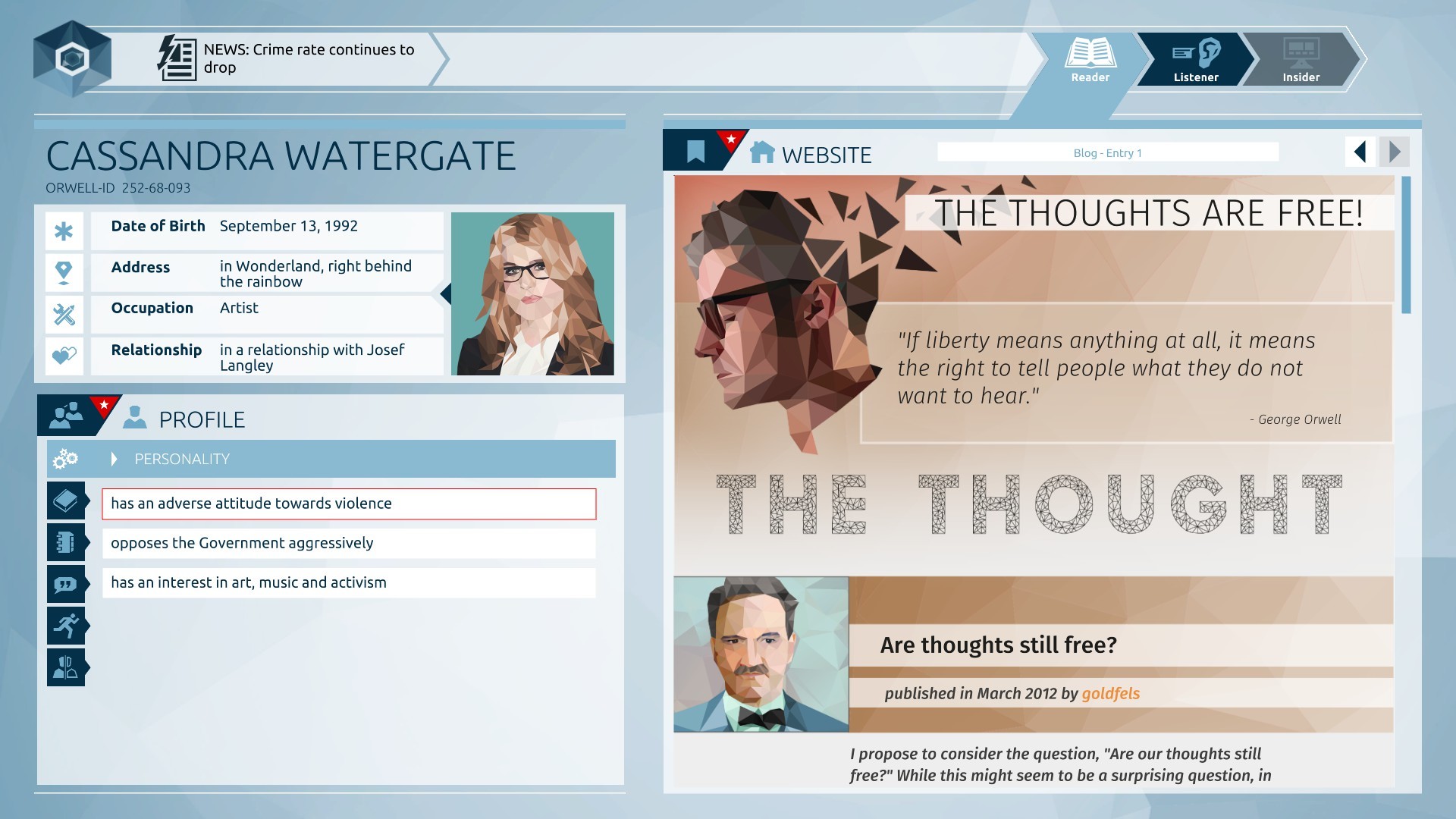 Скриншот из игры Orwell: Keeping an Eye On You - 59