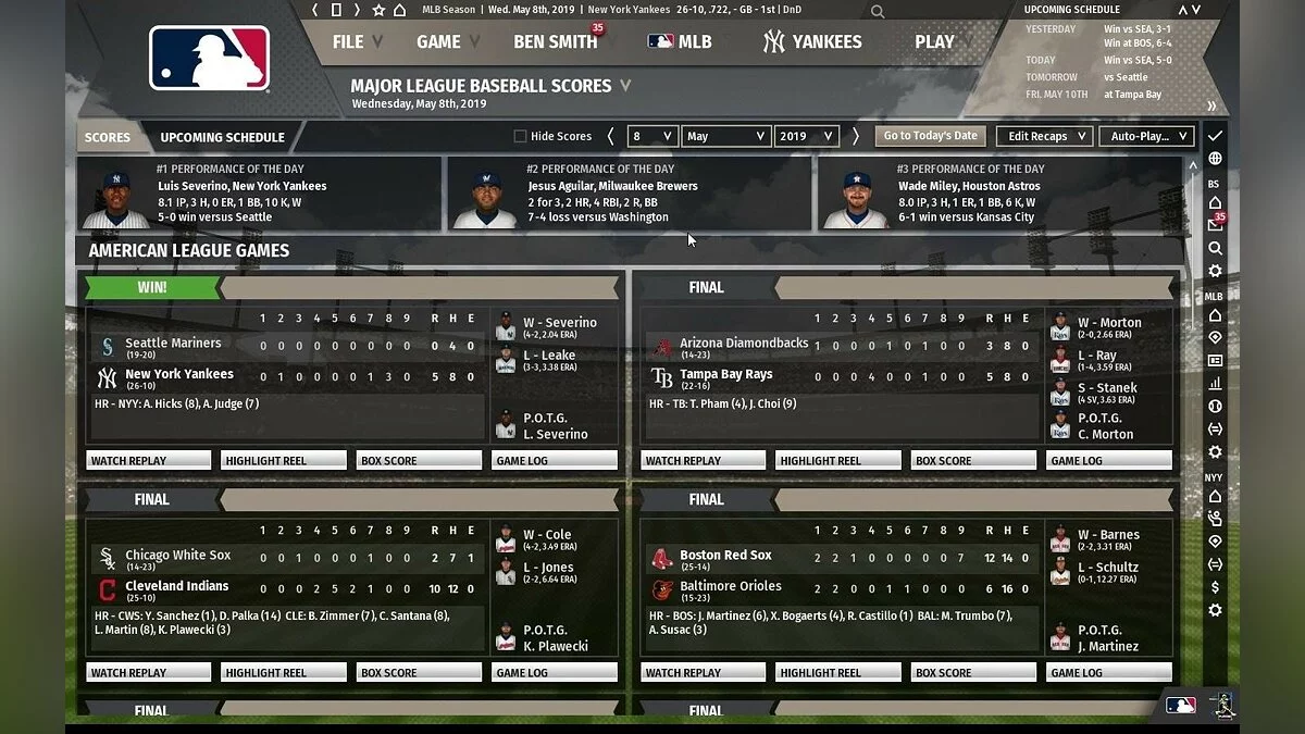 Скриншот из игры Out of the Park Baseball 20 - 21