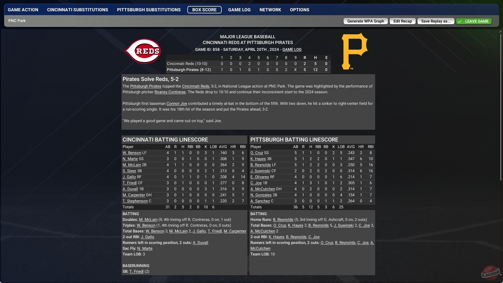 Скриншот из игры Out of the Park Baseball 25 - 2