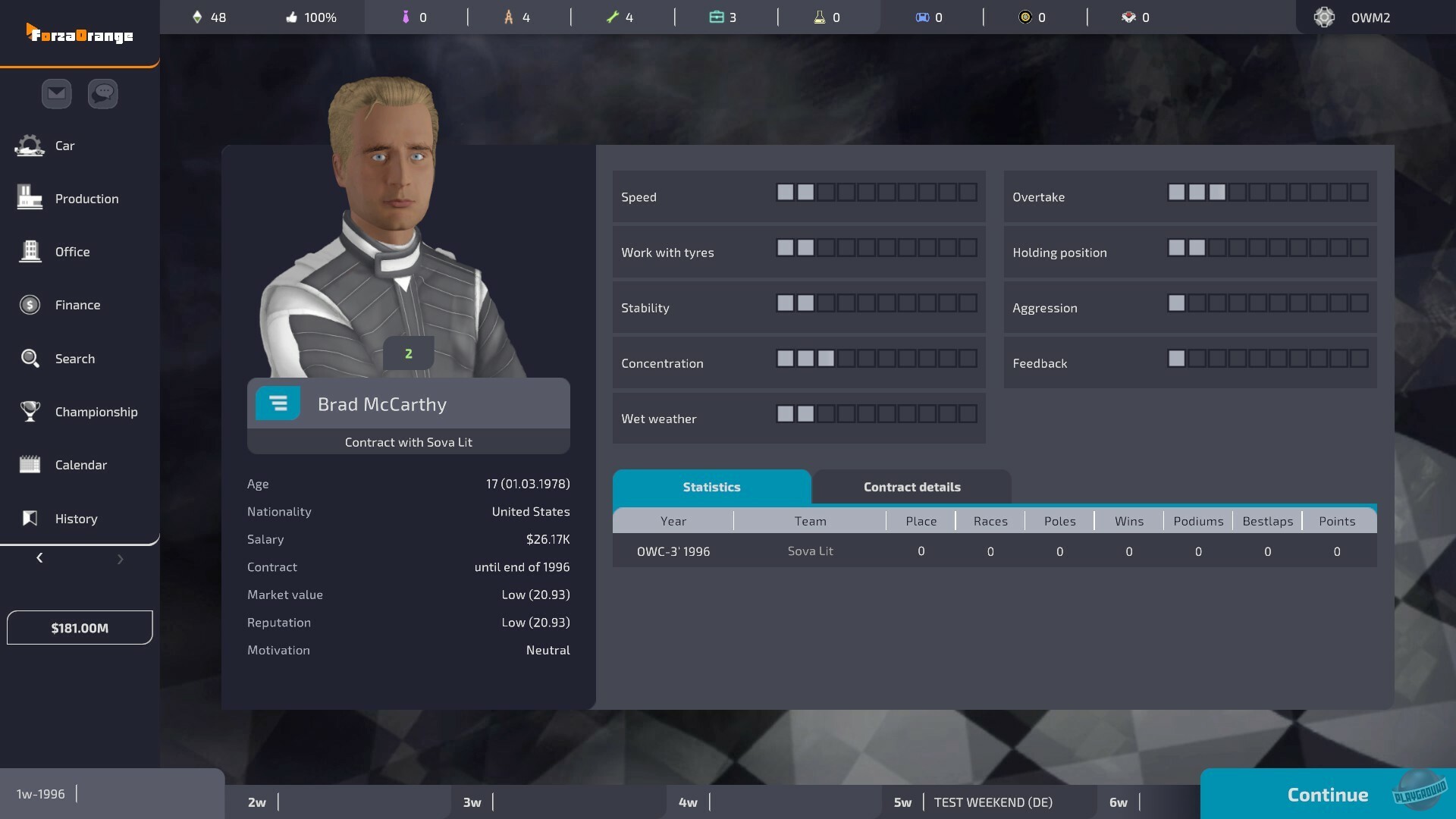 Скриншот из игры Open Wheel Manager 2 - 4