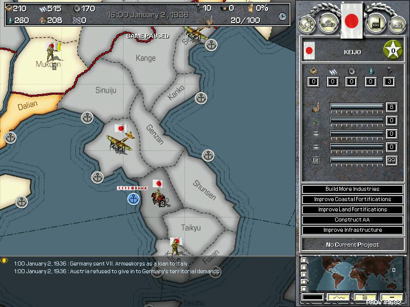 Скриншот из игры Hearts of Iron - 29