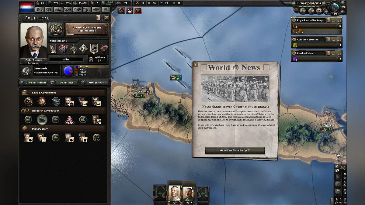 Скриншот из игры Hearts of Iron 4: Man the Guns - 4