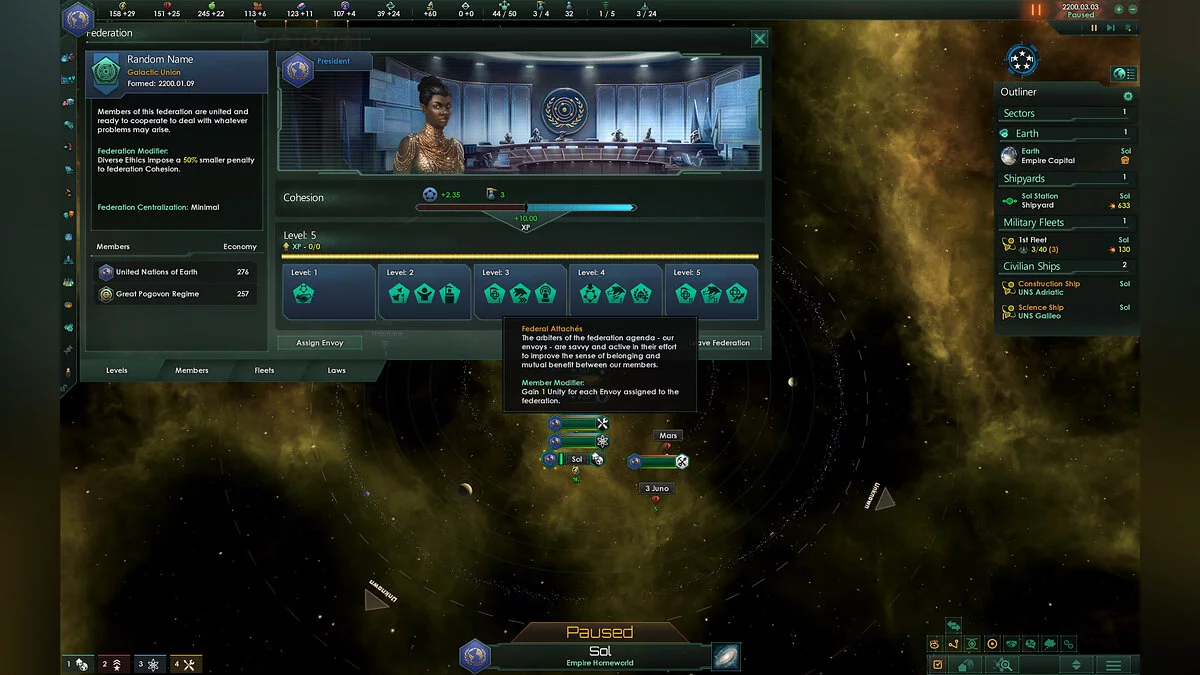 Скриншот из игры Stellaris: Federations - 20