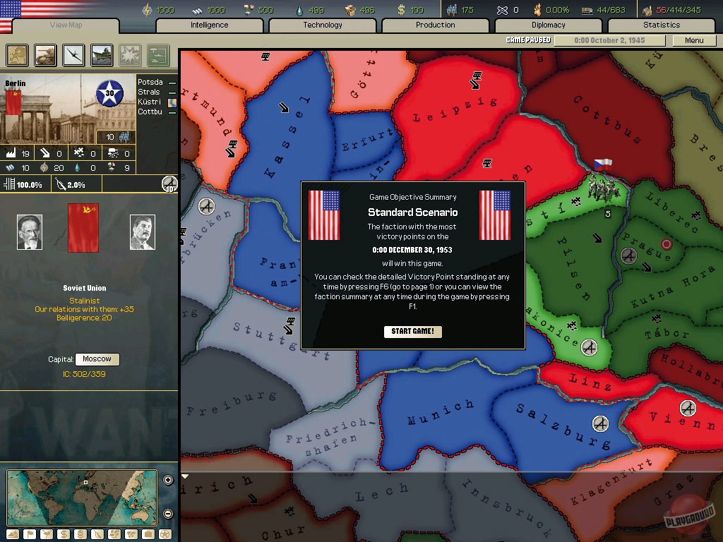 Скриншот из игры Hearts of Iron 2 - 2