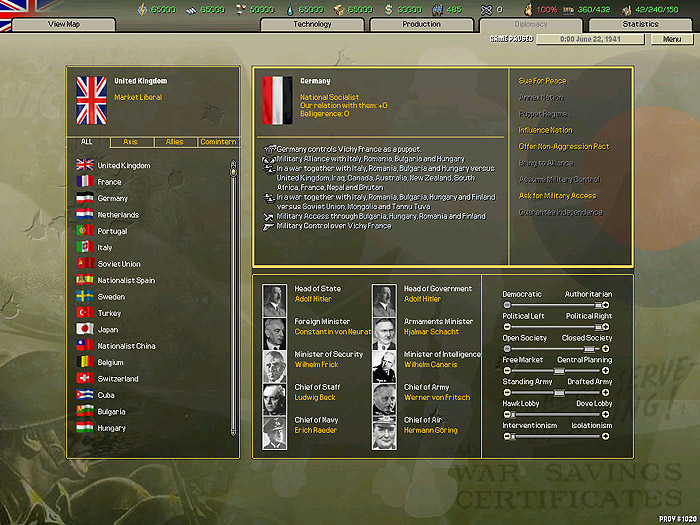 Скриншот из игры Hearts of Iron 2 - 6