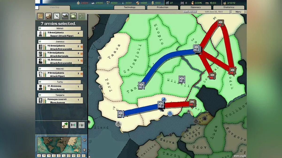 Скриншот из игры Hearts of Iron 2 - 21