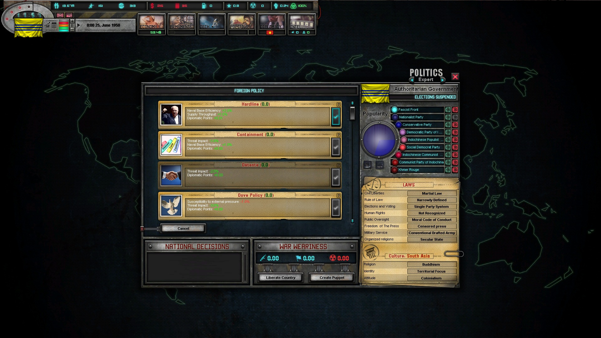 Скриншот из игры East vs. West: A Hearts of Iron Game - 33