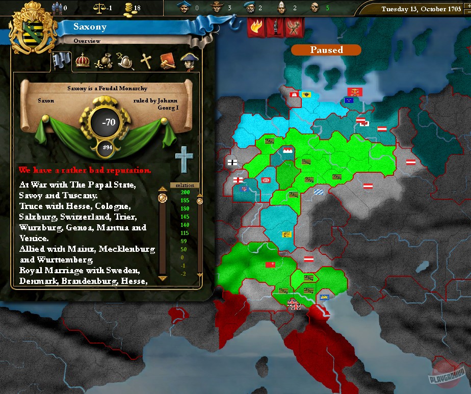 Скриншот из игры Europa Universalis 3 - 4