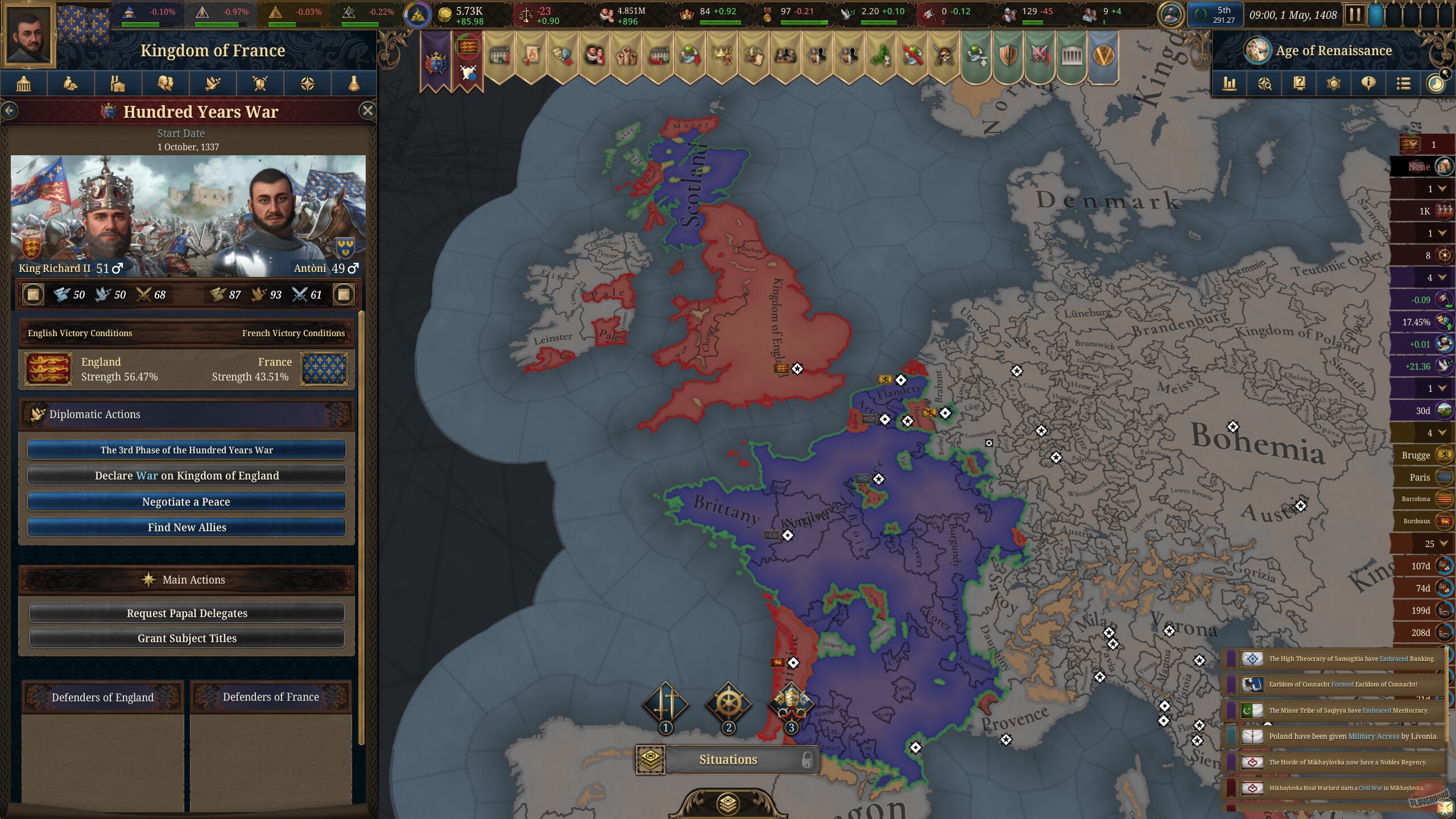 Скриншот из игры Europa Universalis 5 - 2