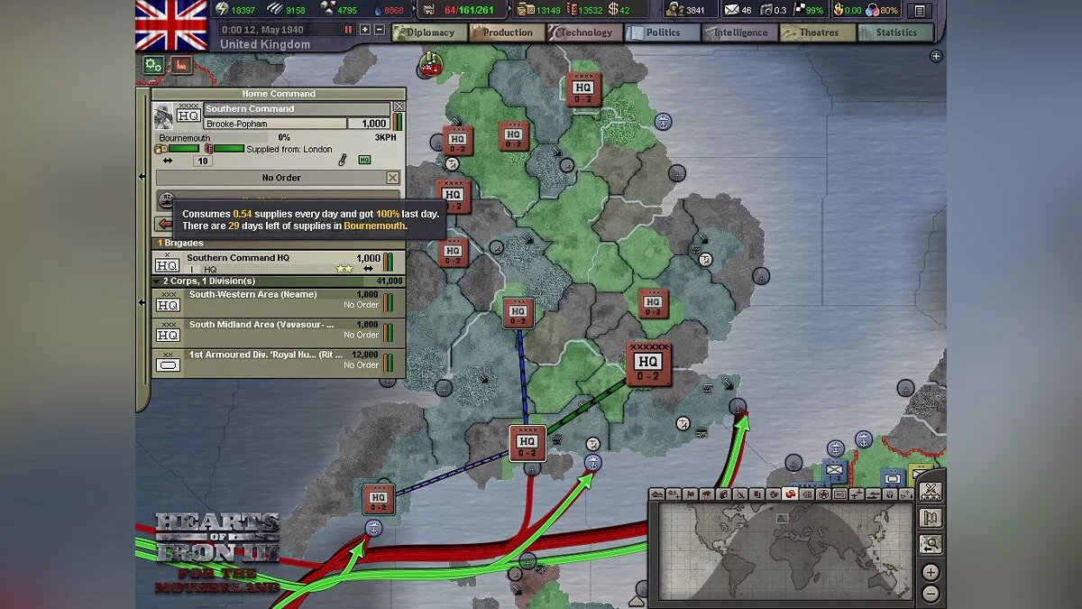Скриншот из игры Hearts of Iron 3: For the Motherland - 15