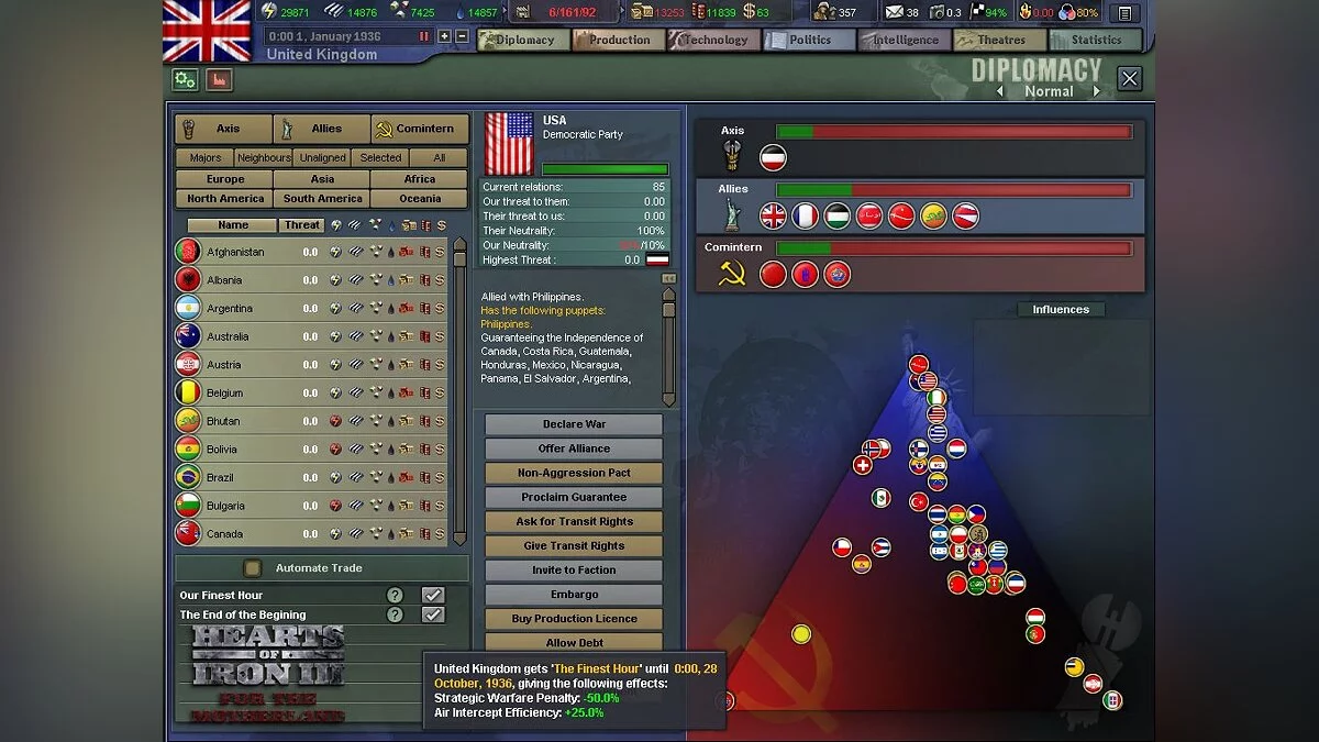 Скриншот из игры Hearts of Iron 3: For the Motherland - 12