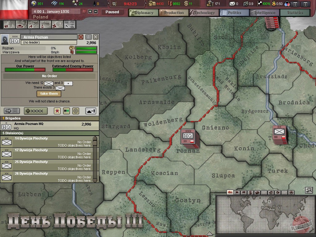 Скриншот из игры Hearts of Iron 3 - 22