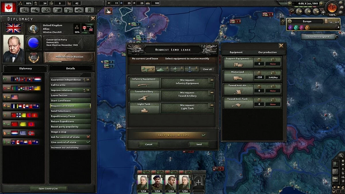 Скриншот из игры Hearts of Iron 4: Together for Victory - 2