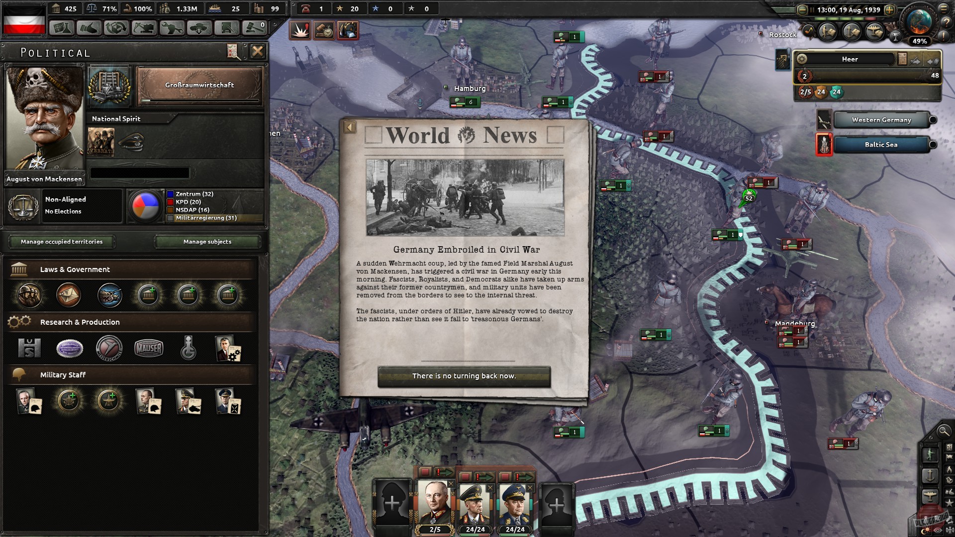 Скриншот из игры Hearts of Iron 4 - 63