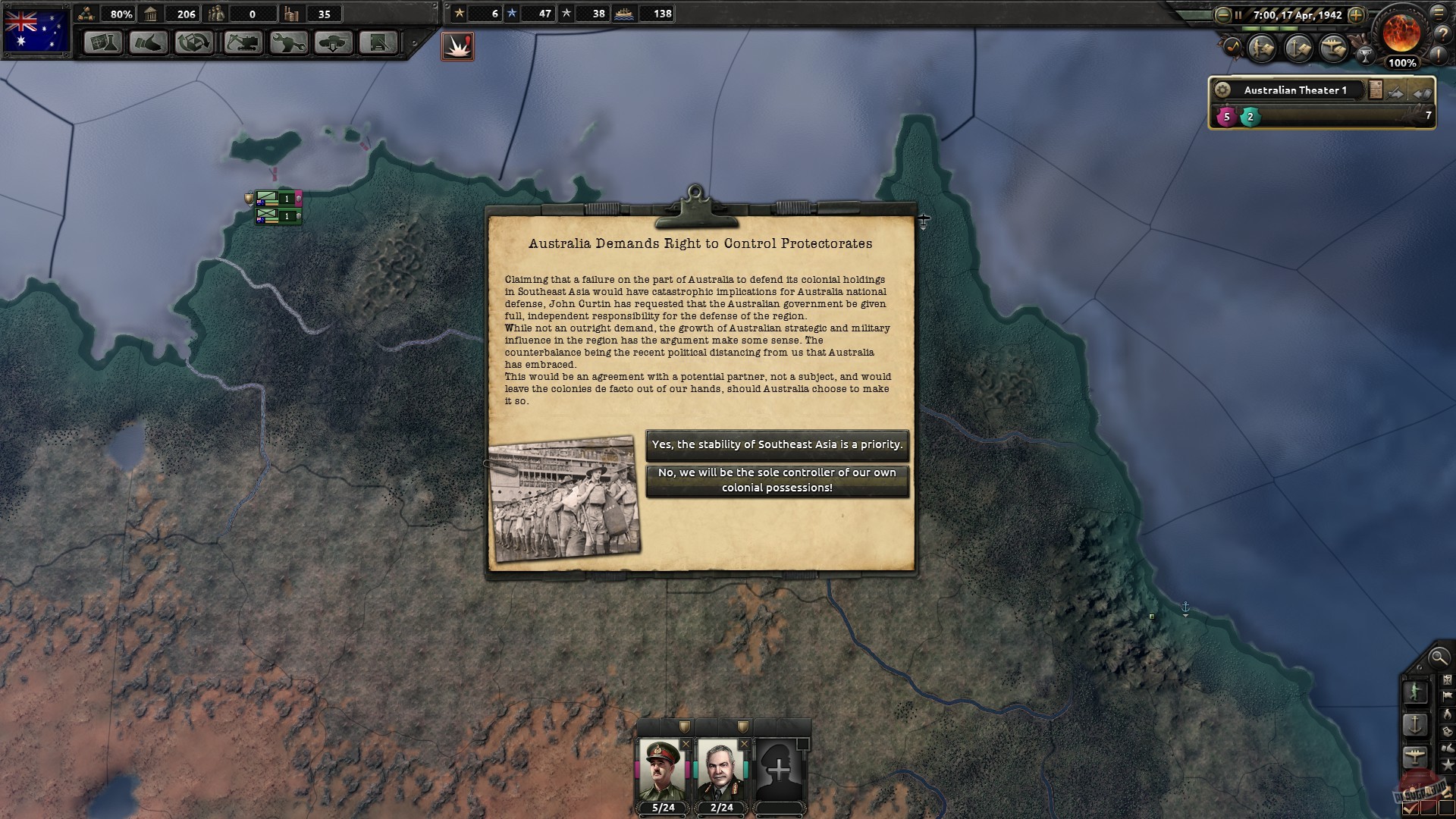Скриншот из игры Hearts of Iron 4 - 21