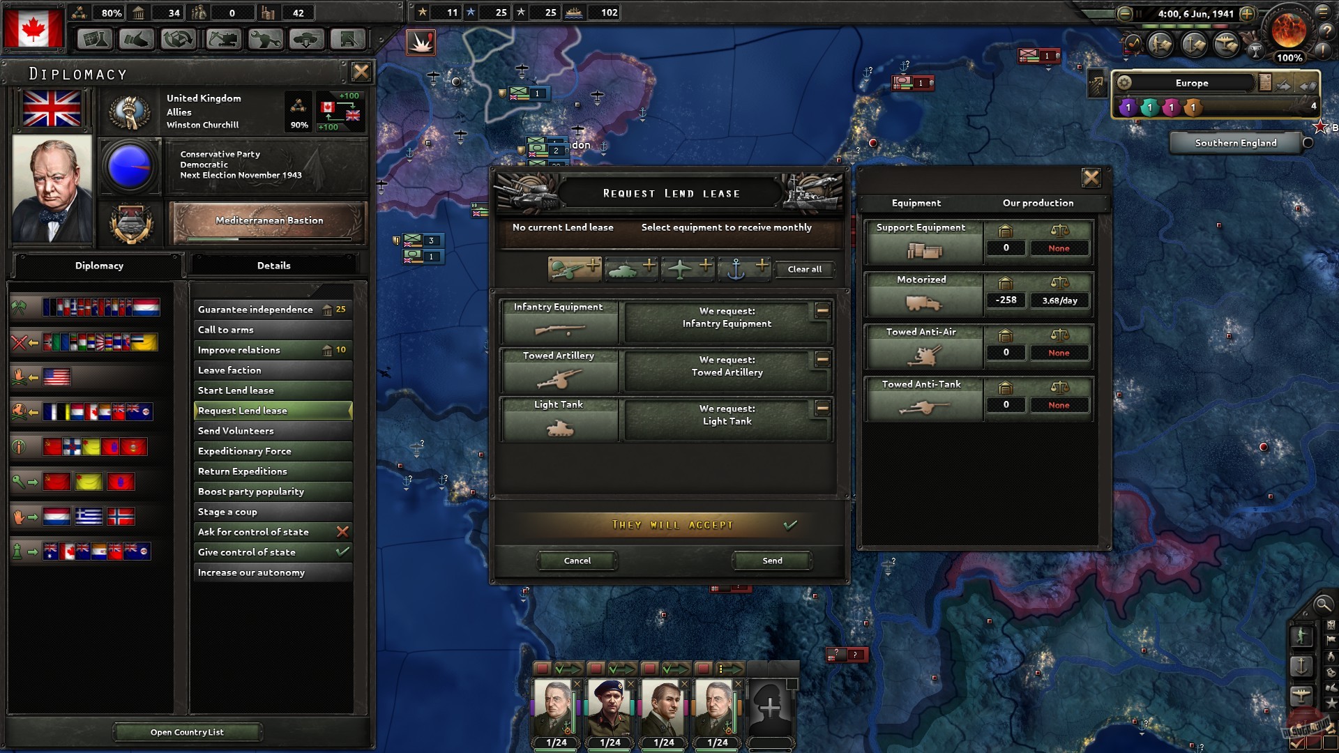 Скриншот из игры Hearts of Iron 4 - 4