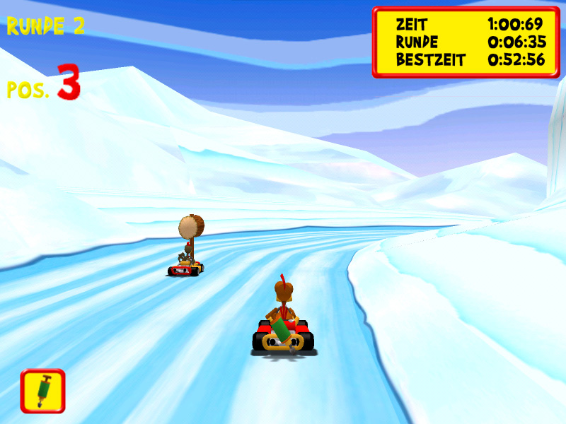 Скриншот из игры Moorhuhn Kart Extra - 12