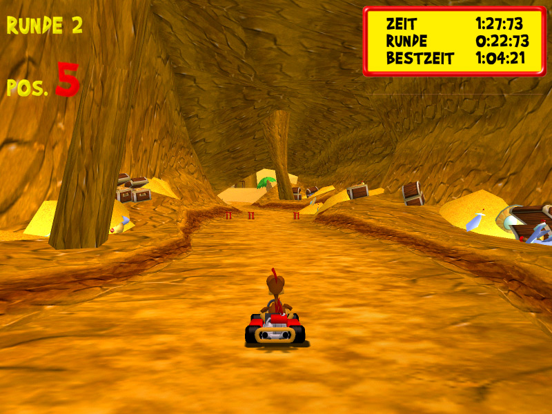 Скриншот из игры Moorhuhn Kart Extra - 8