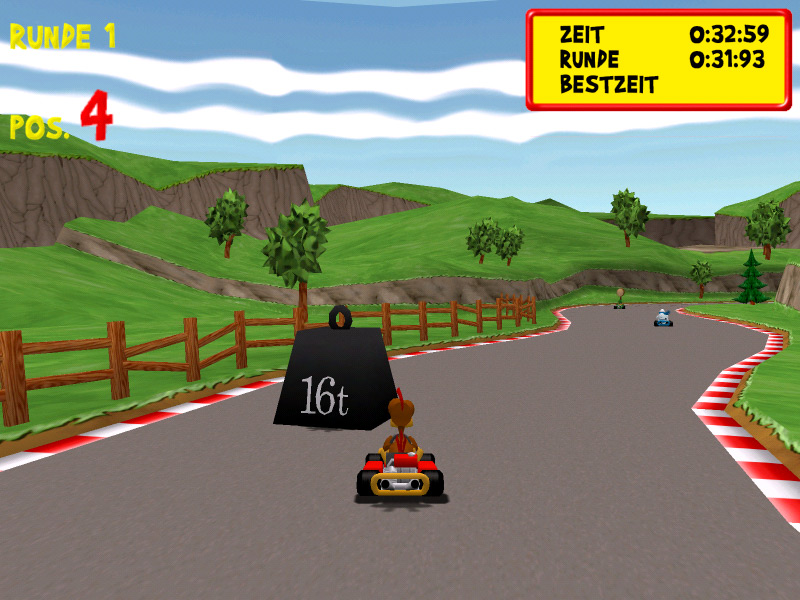 Скриншот из игры Moorhuhn Kart Extra - 26