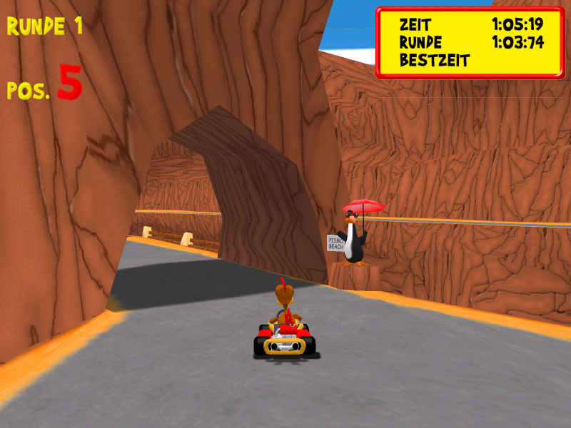 Скриншот из игры Moorhuhn Kart Extra - 23