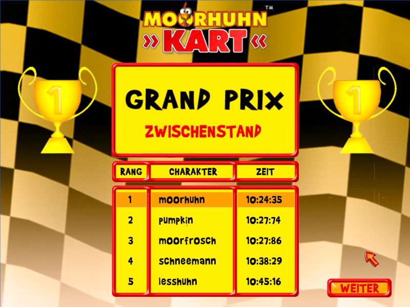 Скриншот из игры Moorhuhn Kart Extra - 13