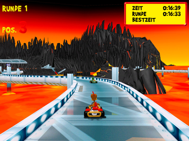 Скриншот из игры Moorhuhn Kart Extra - 16