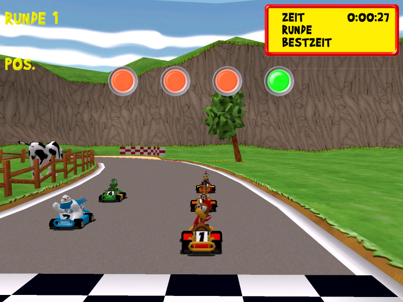 Скриншот из игры Moorhuhn Kart Extra - 25