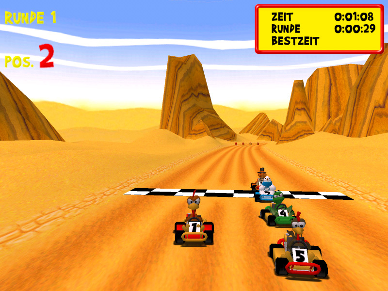 Скриншот из игры Moorhuhn Kart Extra - 18
