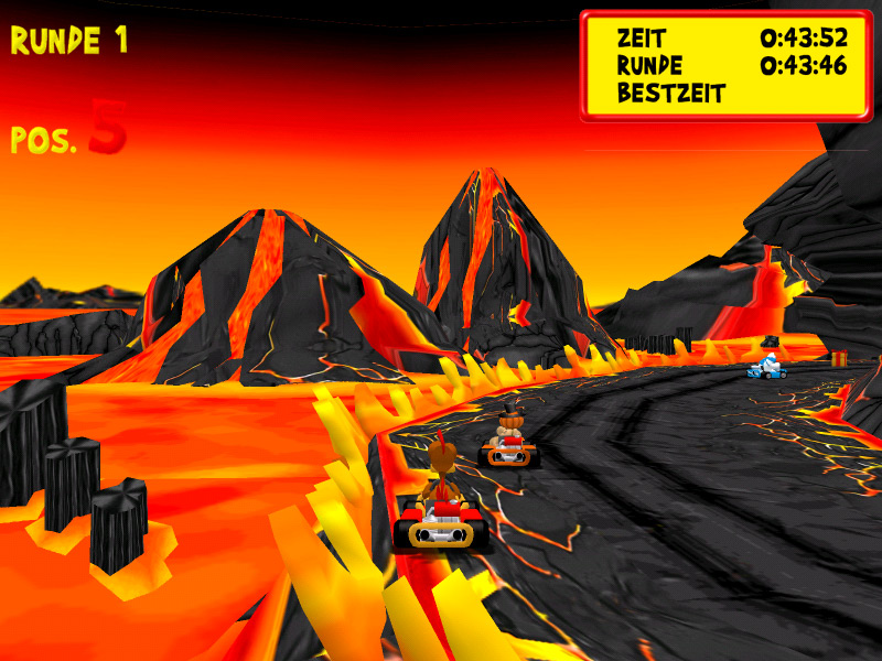 Скриншот из игры Moorhuhn Kart Extra - 22