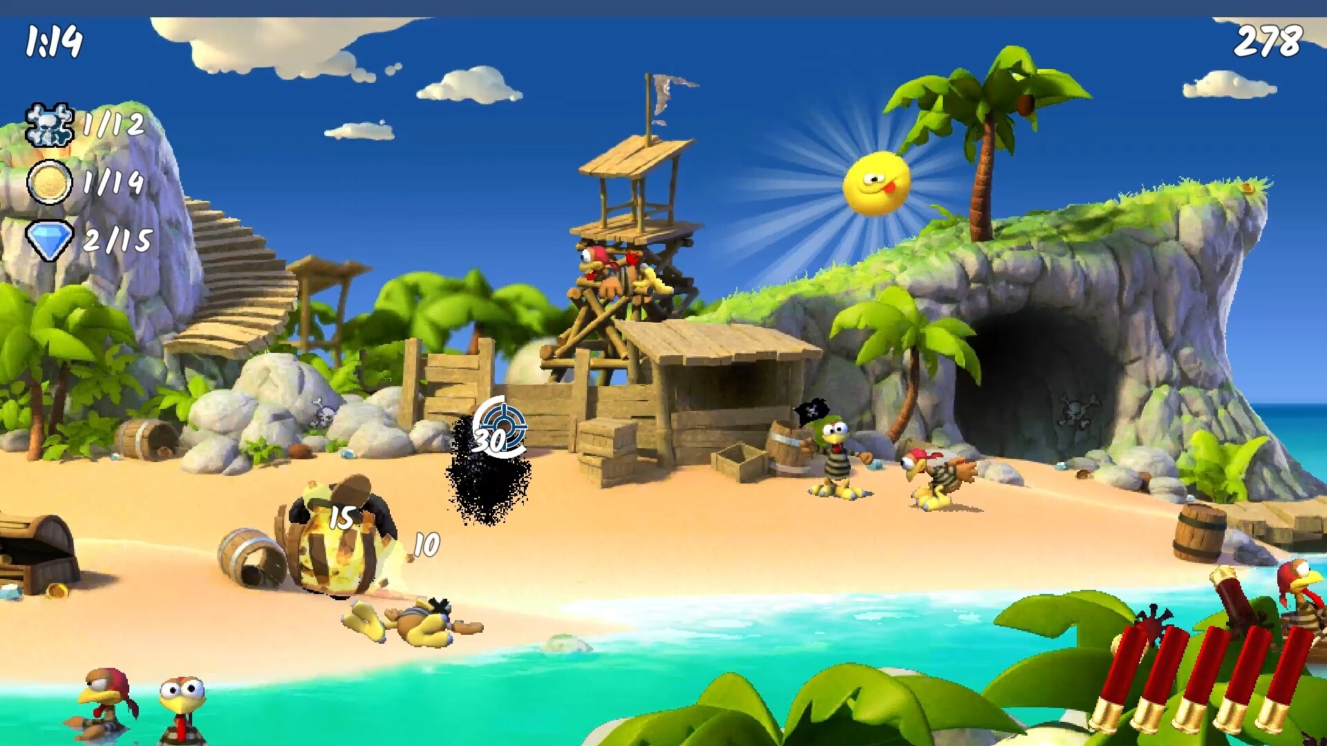 Скриншот из игры Moorhuhn Pirates - 9