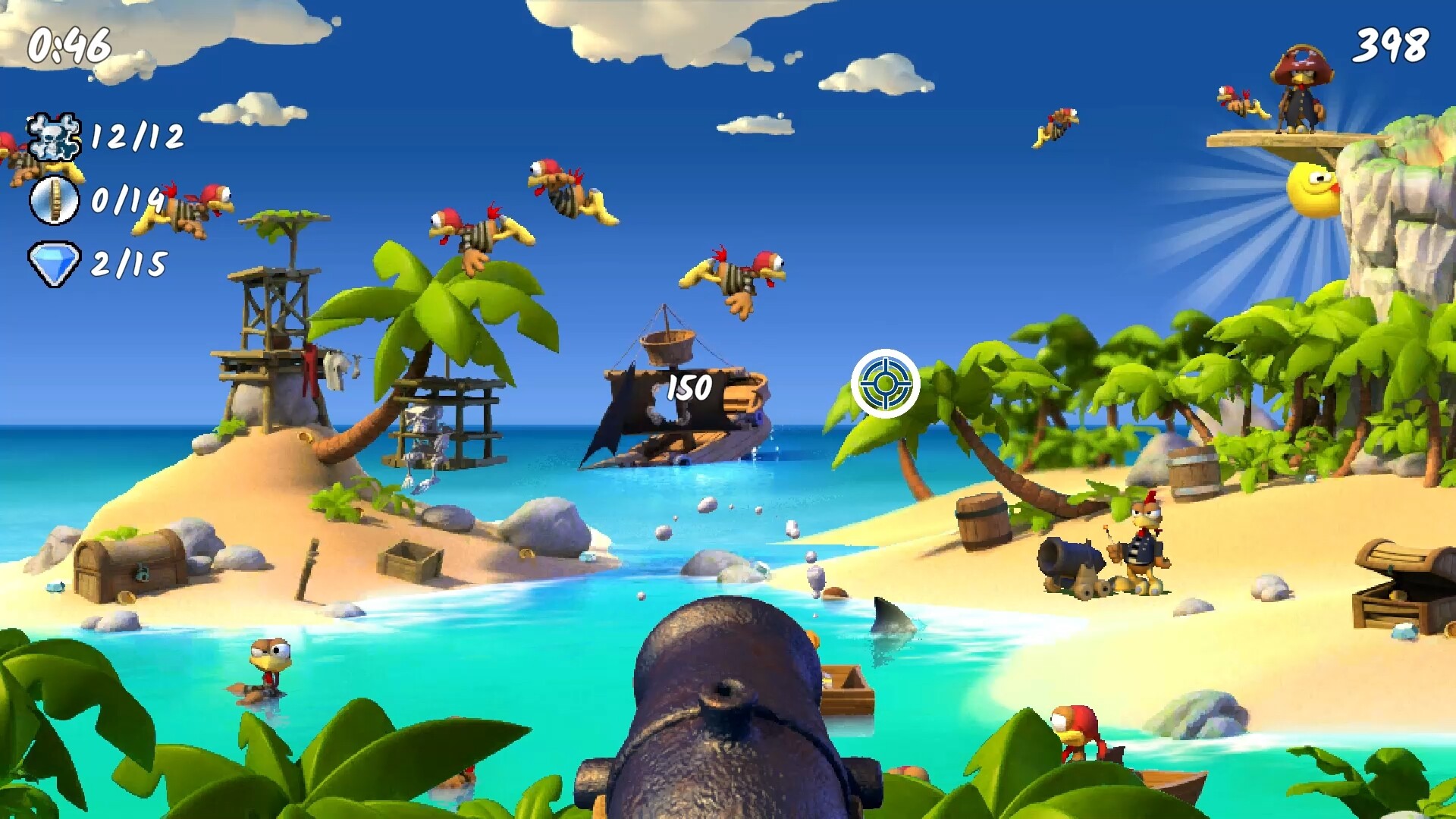 Скриншот из игры Moorhuhn Pirates - 4
